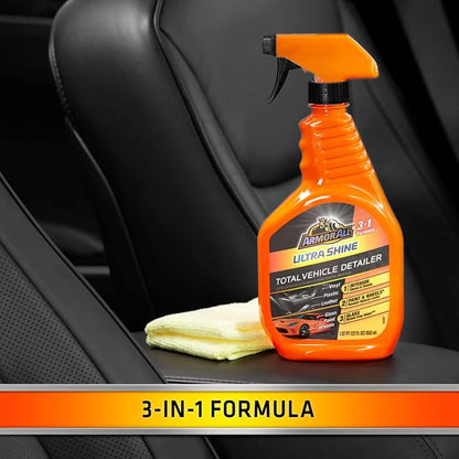 Armor All Ultra Shine Total Vehicle Detailer, Car Detailer Spray for Interior and Exterior Use, 22 Fl Oz (Pack of 2)
