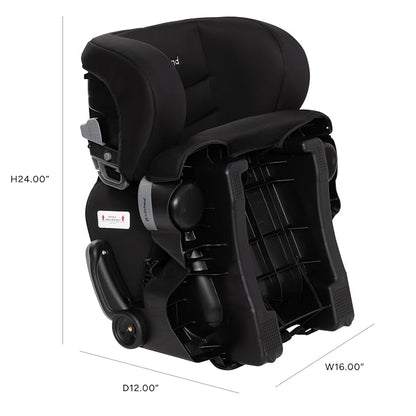 Baby Trend Protect 2-in-1 Folding Booster Seat, Midnight Black – Fold-Flat Travel-Ready Design, Lightweight Build, Belt-Positioning Comfort