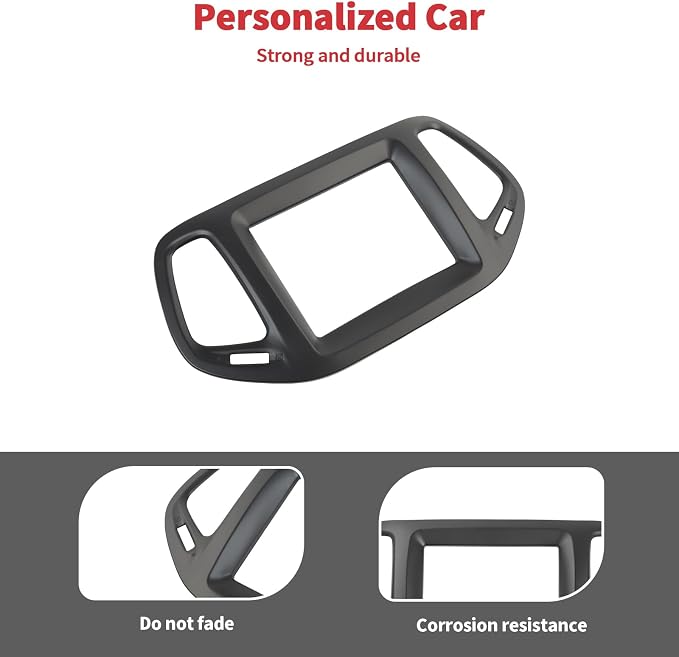 Linskip Information Screen Trim Compatible with 2017 2018 2019 2020 2021 Jeep Compass, Air Vent Covers for Jeep Compass Interior Accessories(Matte Black)