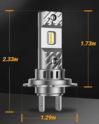 SEALIGHT H7 Bulbs 36000LM Ultra-Bright S6 H7 ATV Bulbs No Adapter Required No Cordless, 6500K White Light, 60000+Long Lifespan, Plug-N-Play, Marker Light Assemblies, Pack of 2