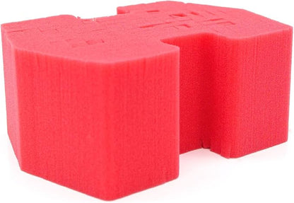 Optimum Big Red Sponge 2.0 Better Grip and Access Tight Spaces - Safe for All Paint Types, Use for Rinseless Car Wash and Car Wash Soap, Made in USA