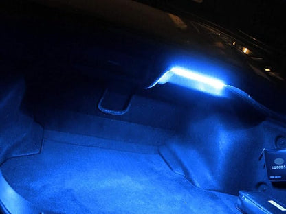 iJDMTOY 18-SMD-5050 LED Strip Light Compatible with Car Trunk Cargo Area or Interior Illumination, Ultra Blue