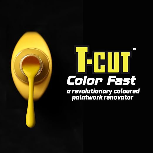 T-Cut Color Fast 3-in-1 Paint Restorer, Yellow - Scratch Remover, Ceramic Car Wax & Color Enhancer - Removes Swirls & Oxidation, 17 oz