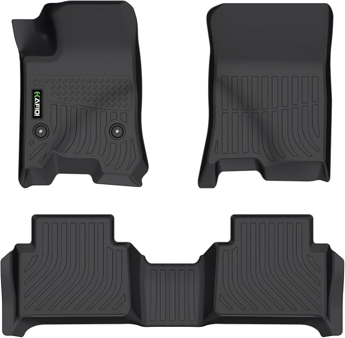 Floor Mats for Chevrolet Chevy Colorado 2023-2025 2026(Crew Cab) & GMC Canyon 2023-2026 All Weather Protection TPE Heavy Duty Automotive Floor Liners Custom Front& 2nd Row Accessories, Black