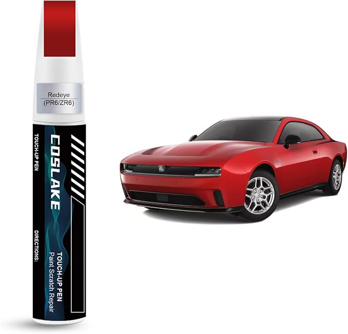 Car Touch Up Paint(Redeye(PR6/ZR6)) for Dodge, Car Paint Scratch Repair Kit, Quick & Easy Solution to Repair, 2 in 1 Scratch Remover Pen with 2PCS Disposable Micro Applicators