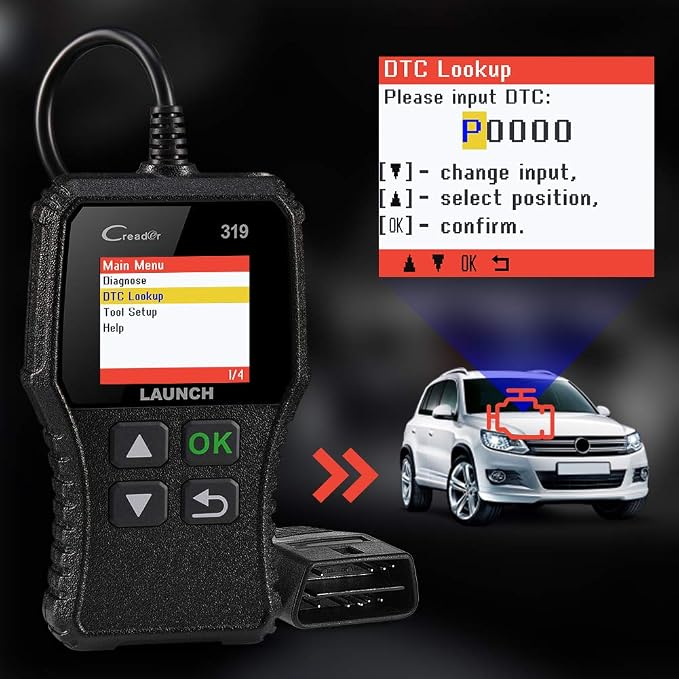 LAUNCH CR319 OBD2 Scanner, 2026 Upgrade Ver. Engine Fault Code Reader,Support O2 Sensor,Lifetime Free Update,Scanner for All OBDII Protocol Cars Since 1996