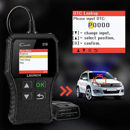 LAUNCH CR319 OBD2 Scanner, 2026 Upgrade Ver. Engine Fault Code Reader,Support O2 Sensor,Lifetime Free Update,Scanner for All OBDII Protocol Cars Since 1996