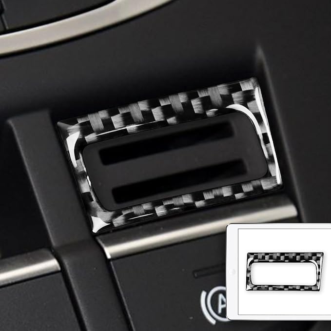 Real Premium Carbon Fiber Decor Compatible with Audi A3 S3 RS3 8V 2013 2014 2015 2016 2017 2018 2019 Car Gear Shift Panel Electronic handbrake Front Part Decal Auto Interior Accessories Sticker Black