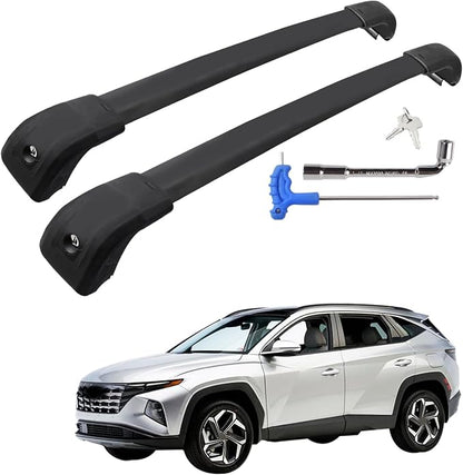 Gdydi 220lbs Car Roof Rack Cross Bars Compatible with 2022-2025 Hyundai Tucson SE SEL N Line Limited NX4 (Fit for Flush Side Rails), Aluminum Lockable Roof Cross Bars for Kayak Bike Rooftop Cargo