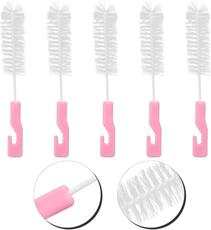 Beavorty 5 Pcs Hearing Aid Cleaning Brushes Portable Small Tube Vent Cleaner Kit Compact Handheld Tool for Earphone and Hearing Aid Maintenance