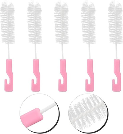 Beavorty 5 Pcs Hearing Aid Cleaning Brushes Portable Small Tube Vent Cleaner Kit Compact Handheld Tool for Earphone and Hearing Aid Maintenance