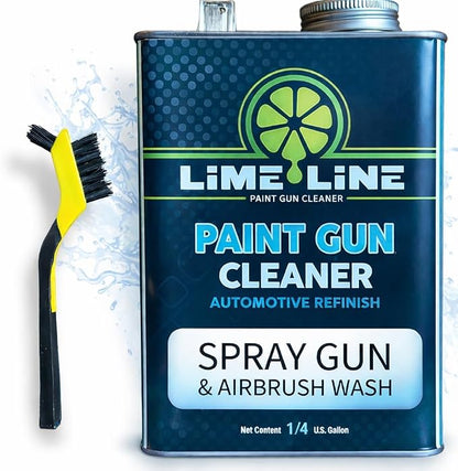LiME LiNE Urethane Spray Gun and Airbrush Cleaner for Automotive Painting: Bonus Cleaning Brush Included 1 (Quart)