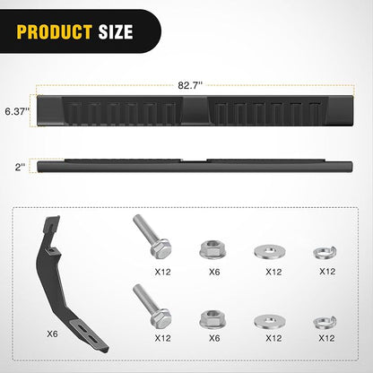 Nilight Running Boards for 2015-2026 Chevrolet Colorado/GMC Canyon Crew Cab 6 Inch Side Step Nerf Bars Black