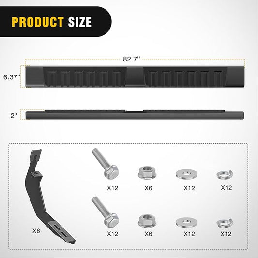 Nilight Running Boards for 2015-2026 Chevrolet Colorado/GMC Canyon Crew Cab 6 Inch Side Step Nerf Bars Black