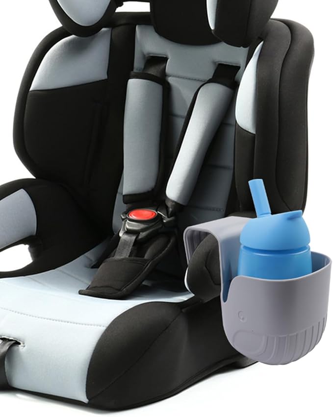Child Cup Holder for Convertible Car Seats, Car Seat Cup Holder, Baby Stroller Cup Holer Wheelchair Cup Holder, Child Cup Holders Compatible with The Majority of Car Seat Models – Grey