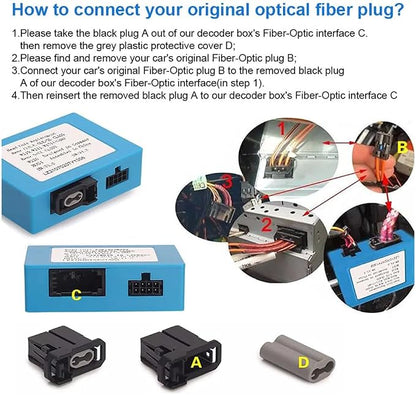 EZoneTronics [Fit Porsche] Fiber-Optic-Decoder Most Box for for Porsche Boxs TER(2004-2015) / Cayenne(2004-2016) / 911(2004-2015) Car Radio System Upgrade Adapter Box