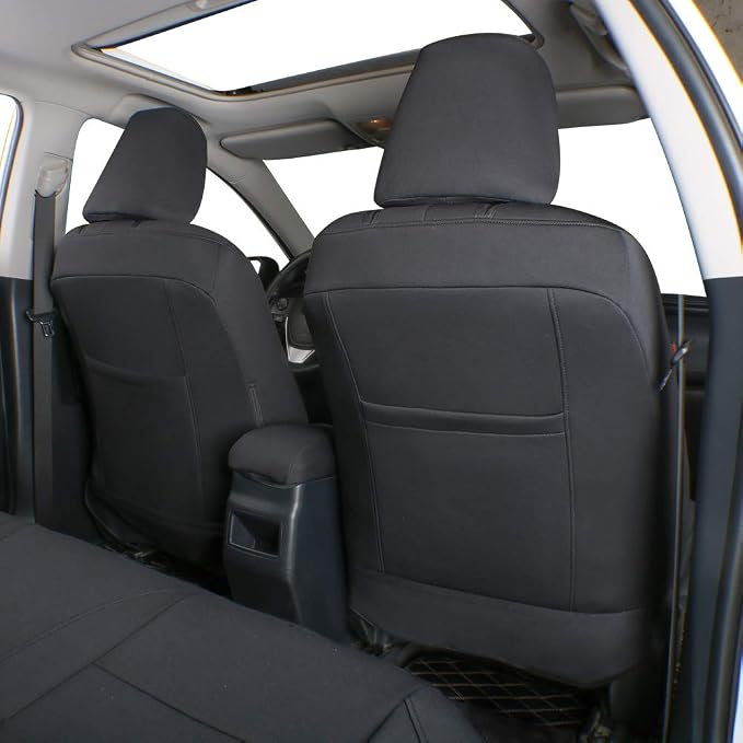 EKR Corolla Seat Covers Custom Fit for Toyota Corolla 2014 2015 2016 2017 2018 2019 L/LE Series Sedan,Leather Car Seat Cover Full Set for SUV-Neoprene(Black)