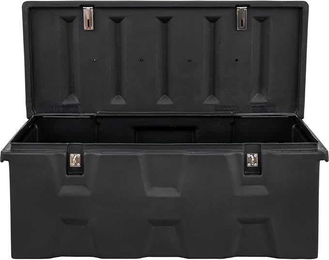 Buyers Products 1712240 Black Poly All-Purpose Storage Chest , 6.3 cu. ft, Made In The USA, Dent-Resistant Lockable Storage Box for Truck, Trailer, Dock, or Deck, High-Density Polyethylene