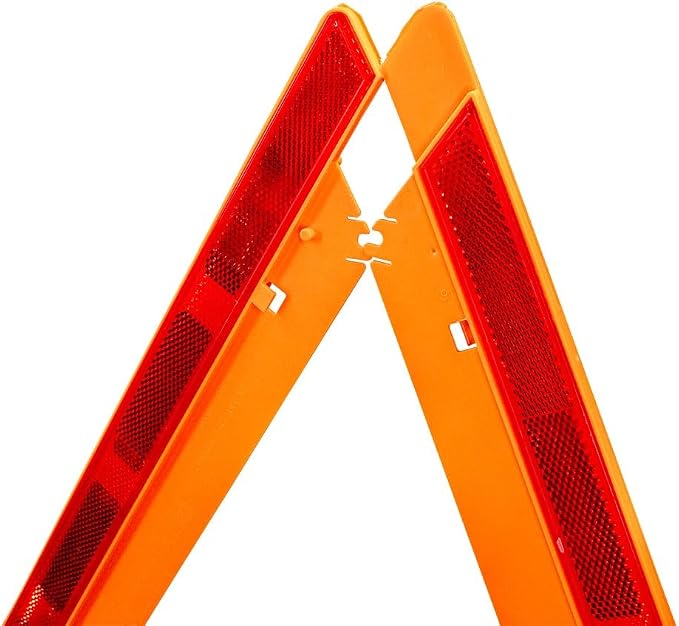 United Pacific 99251 Emergency Warning Triangle Kit (Set of 3 Triangles) w/Case, No Skid Rubber Feet, DOT FMVSS 125 – ONE Kit (Set of 3 Triangles w/Case)