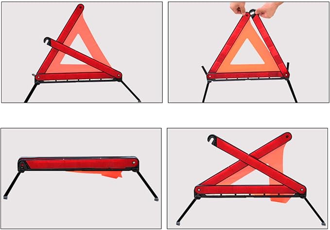 3Pack Reflective Warning Triangle Emergency Warning Triangle Roadside Safety Triangle Kits