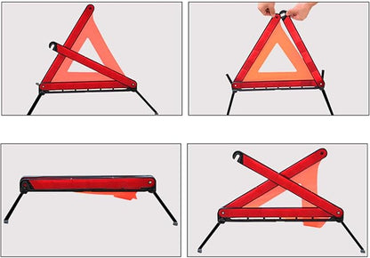 Unifizz 3Pcs Reflective Warning Triangle Emergency Warning Triangle Roadside Safety Triangle Kits