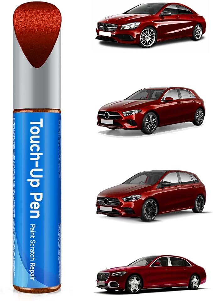 Touch Up Paint Compatible With Mercedes-Benz Exact Match Car Paint Pen Scratch Repair (Cardinal Red (996))