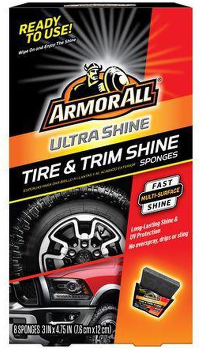 Armor All Ultra Shine Tire & Trim Shine Sponges (8 Sponges) in 1 Box