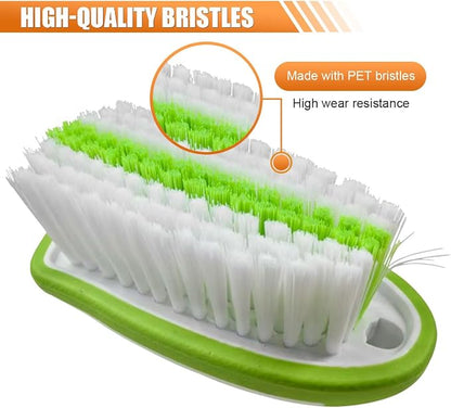 Car Carpet and Upholstery Cleaning Brush, Stiff Bristle Car Detailing Carpet Scrub Brush with Hanging Hole, Vehicle Interior Detailing Brushes for Floor Mats, Couch, Leather Seat (Green)