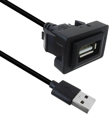New Male to Female USB Power Socket Adapter, USB Port Car Charger Compatible with Toyota Camry 2011–2019