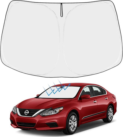 Proadsy 2026 Upgrade Front Windshield Sun Shade Foldable Sunshade Protector Custom Fit 2013-2018 Nissan Altima Accessories