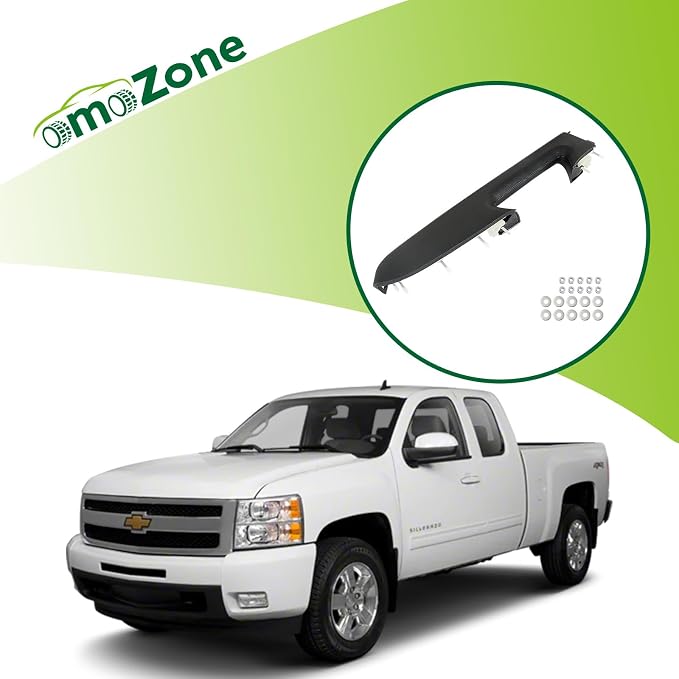 Upgraded Door Armrest Repair Kit Right Passenger Side Door Panel Handle Black Compatible with 2010-2014 Chevy Silverado GMC Sierra 1500 2500HD 3500HD Replaces 22818470