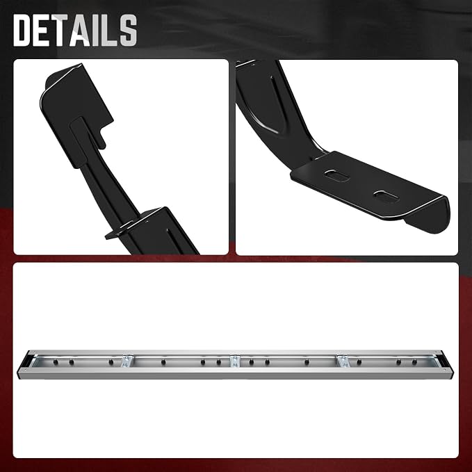 DNA Motoring 6 Inch Running Boards Compatible with 07-18 Chevy Silverado/GMC Sierra 1500 07-19 2500HD 3500HD Extended Cab, Stainless Steel Side Steps Nerf Rails Bars, Bulldog Textured, STEPB-DS-0005