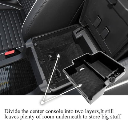 Center Console Tray Armrest Storage Box Compatible with Land Rover Discovery Sport 2015 2016 2017 2018 2019 Door Organizer ABS Tray Insert Glove Pallet