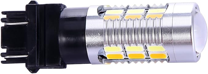 3157 3057 3357 4157 Turn Signal White Yellow Amber Switchback Led Light Bulbs 22 SMD with Projector, for Standard Socket, Not CK, Pair of 2