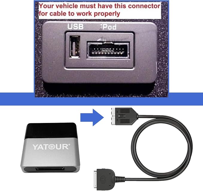 Car Bl Music Adapter Interface Cable Compatible with Ran ge Rover, LAN d Rover LR4, Jagua r XF XKR XK XKR XKR
