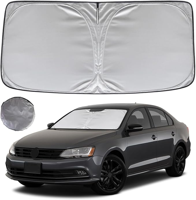 KAYZT Windshield Sun Shade for 2011-2018 Volkswagen VW Jetta Foldable Sunshade Front Window Custom Fit Car Accessories