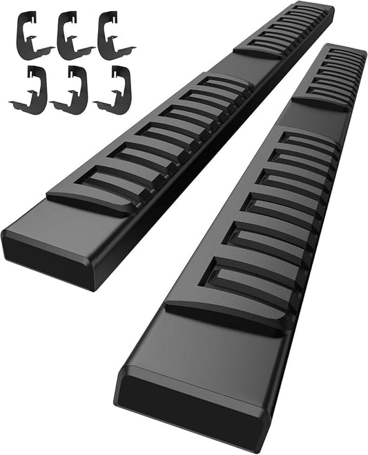 KYBOLT Running Boards 6.3 Inches Compatible with 2007-2018 Chevy Silverado/GMC Sierra 1500 2500HD 3500HD, 2019 1500LD/Limited 2500HD 3500HD Extended Cab Aluminum Side Steps Nerf Bars