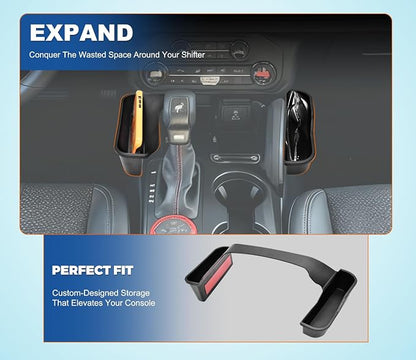 GZSH 3 PCS Trunk Organizers for 2025 2026 Ford Bronco 4 Doors Automatic Transmission ONLY with Center Console Organizer, Door Handle Storage, Gear Shift Organzier (Not for Sport&2Door)