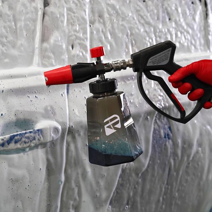 Ripclean Professional Foam Cannon for Pressure Washers – High-Performance Snow Foam Blaster for Car Washing, Detailing, and Cleaning – Adjustable Spray Pattern and 35oz Easy Connect Bottle
