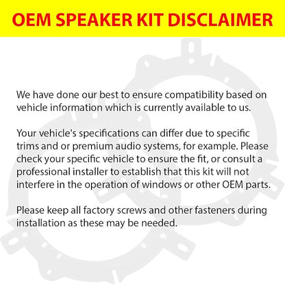 KICKER Front and Rear Door 6.5 & 6x9 Speakers Kit for Ford F-150 2015-2024 Upgrade Kit - 2 Pairs of DS Series 6 1/2 and 6x9 Inch Speakers with Adapters and Harnesses - 43DSC6504 & 43DSC69304