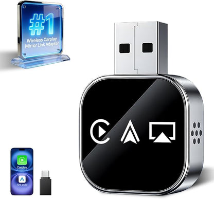Wireless Carplay Adapter Screen Mirroring Adapter for Car Mirror Phone to Car Screen 2026 Auto Linker Pro 3 in 1 Bluetooth USB Apple Carplay and Android Auto Watch Tv Airplay Smart Box