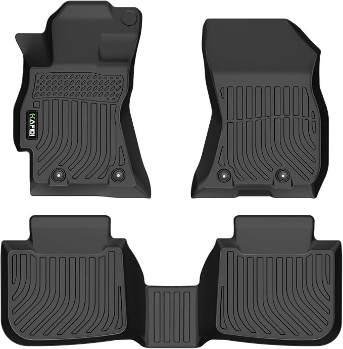 Floor Mats Custom for Subaru Outback/Legacy 2015-2019 All Weather Protection TPE Heavy Duty Non-Slip Automotive Floor Liners Fits Front& 2nd Row Full Set Accessories, Black