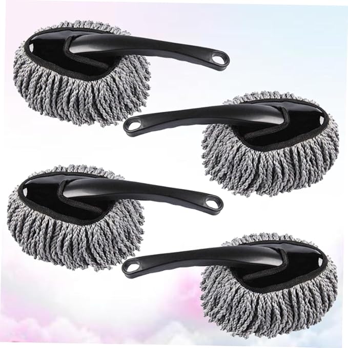 Wakauto 4 Wash Brush Car Cleaning Tool Car Wash Brush Vehicle Cleaning Duster Mini Small