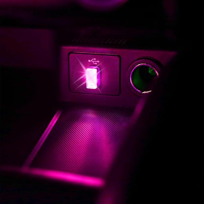 2 Pcs USB LED Car Interior Atmosphere Lamp, Night Light Led Decoration Light Ambient Lighting Kit Interior LED Lights, Portable Vehicle Ambient Lighting Kit for All Car Interior Accessories (Multi)