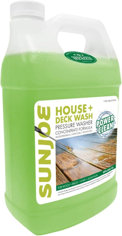 Sun Joe SPX-HDC1G House and Deck All-Purpose Pressure Washer Rated Concentrated Cleaner, 1-Gallon , White , 128 Fl Oz (Pack of 1)
