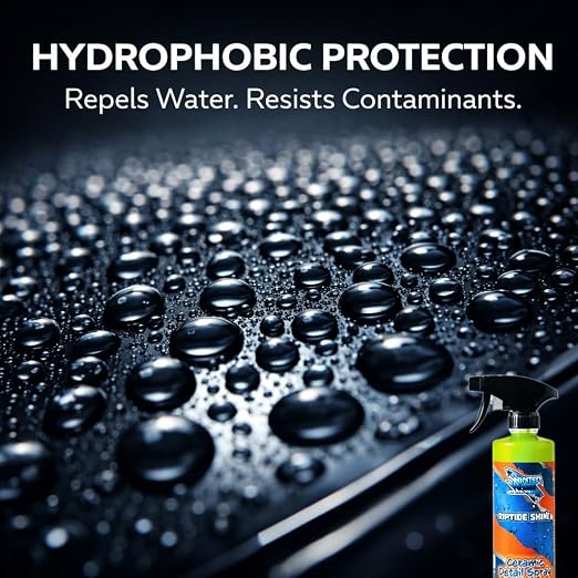 Winter White Riptide Shine Ceramic Detail Spray – Deep Shine & Ceramic Protection, Extreme Water Beading, Safe for Cars, Trucks, Motorcycles, RVs & More – Includes 2 Towels, 16 fl oz (Pack of 1)