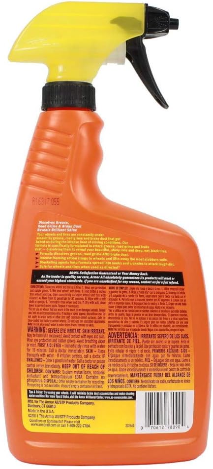 Armor All Extreme Wheel and Tire Cleaner, Car Wheel Cleaner Spray, 24 Fl Oz (Pack of 2)