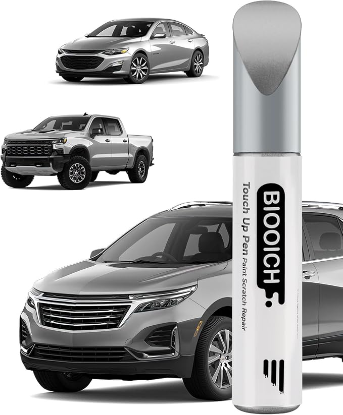 Touch Up Paint Pen Exact Color Match Car Chip and Scratch Repair (for Chevrolet, Ice/Quick Silver/Switchblade Met(GAN/9W5/WA636R))