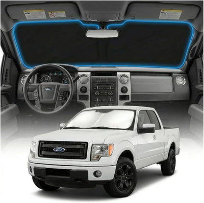 for Ford F150 Sun Shade Windshield Cover - Custom Fit F150 Accessories 2009-2014 Sunshade Foldable UV Protection & Heat Shield Sun Visor Accessories