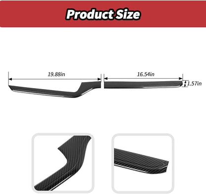 JeCar for Silverado Carbon Fiber Interior Center Console Dash Panel Cover Trim for 2022 2023 2024 2025 2026 Chevrolet Chevy Silverado 1500
